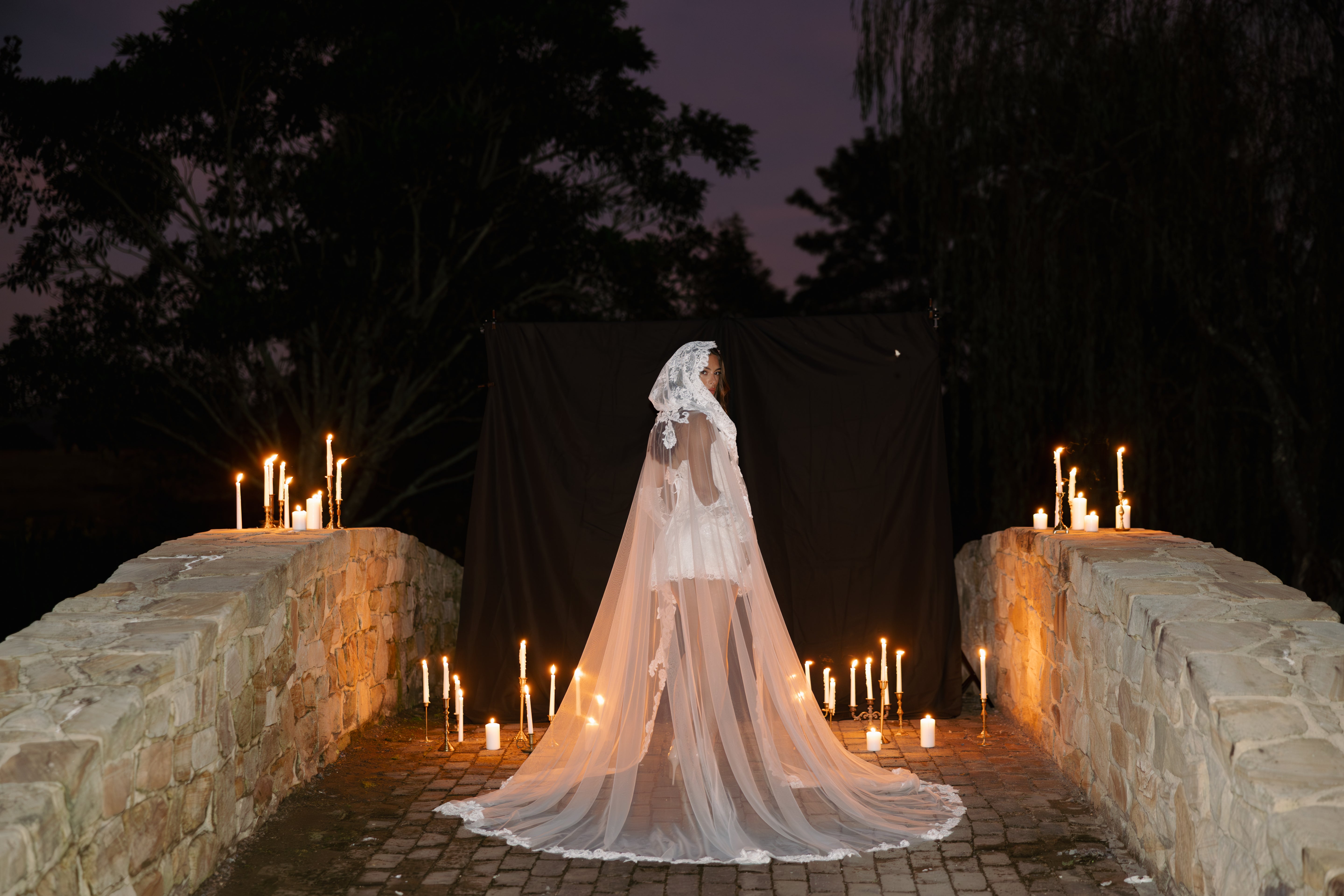 Hooded Lace Veil