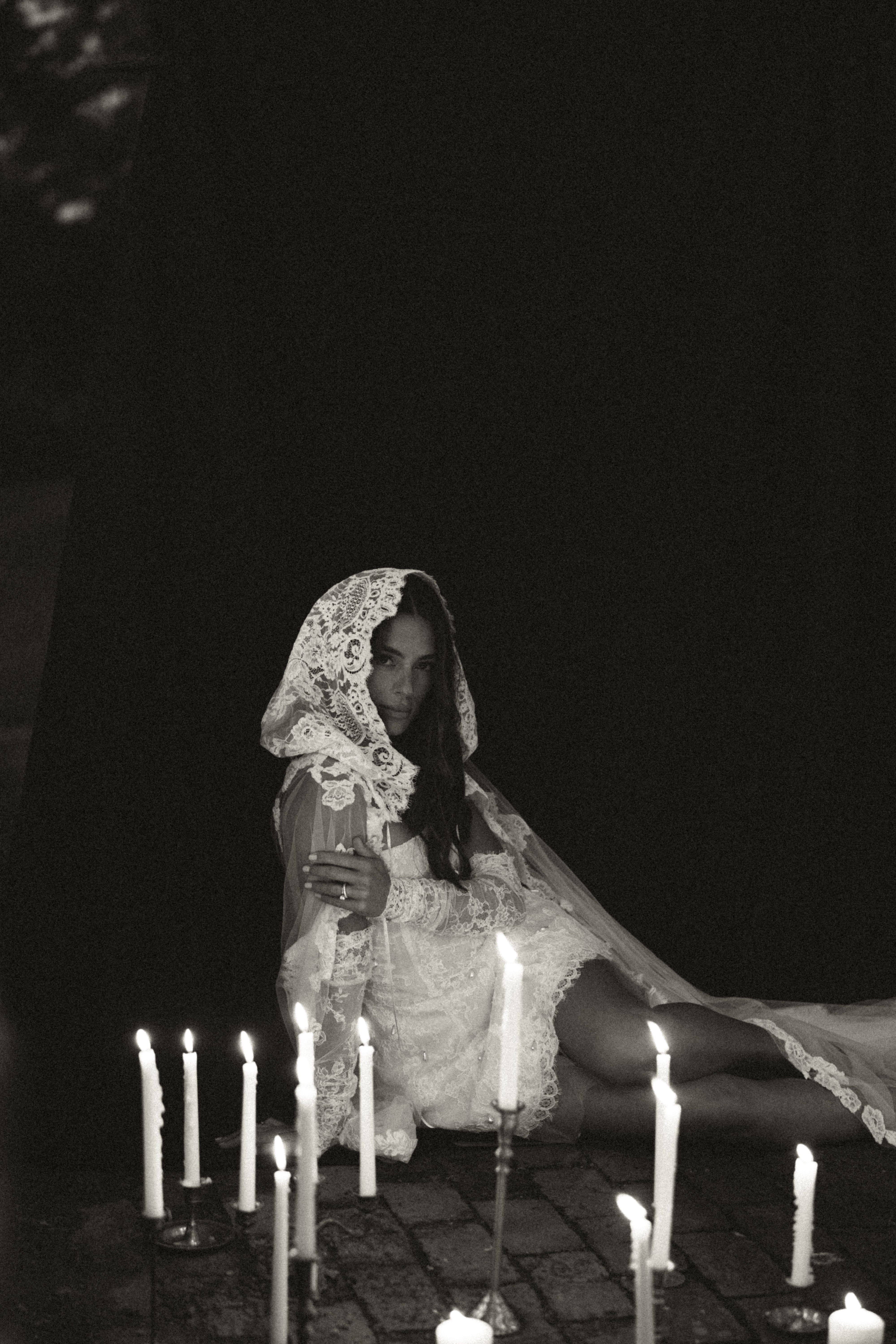 Hooded Lace Veil
